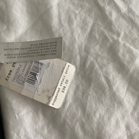 Free People Women's Montella Pinstripe Crop Skinny Pants NWT - Picture 7 of 11